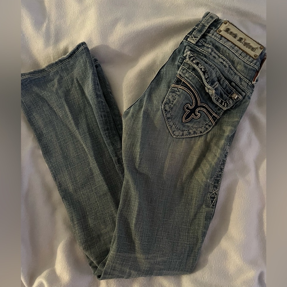 Rock revival Jen boot blue jeans